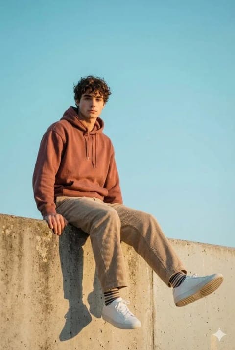 Cinematic Outdoor Portrait Captured In Warm Natural...